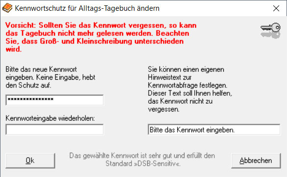 Tagebuch Screenshot